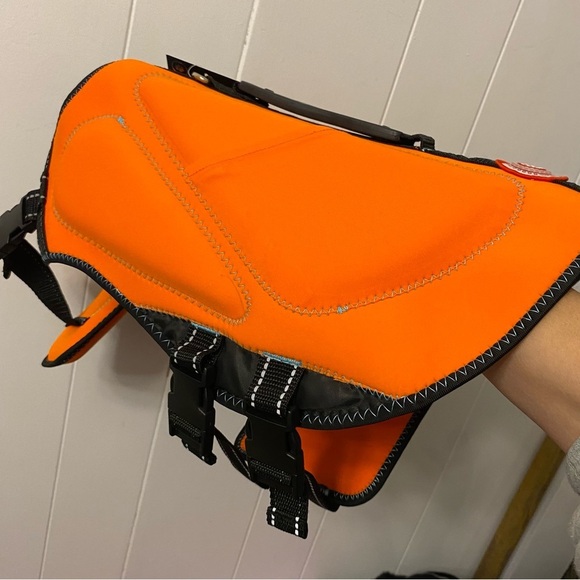 NWT Dog Life Jacket Vest Orange Water Swimming Lake Ocean Large 39-59 LBS - Picture 2 of 3